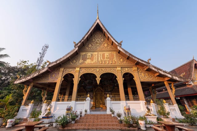 วัดพุทธศาสนาในหลวงพระบาง ลาว
